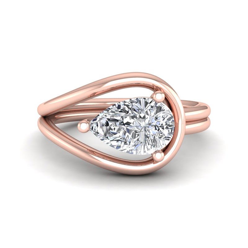 Rose Gold Sadie Pear Twist (1ct)
