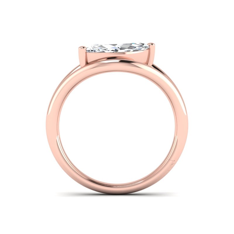 Rose Gold Marquise Split Ring (1ct)