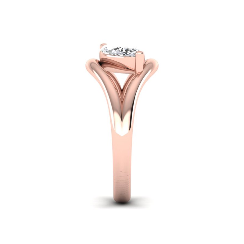 Rose Gold Marquise Split Ring (1ct)
