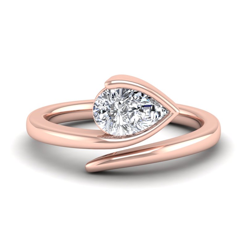 Rose Gold Nora Pear Twist (1ct)