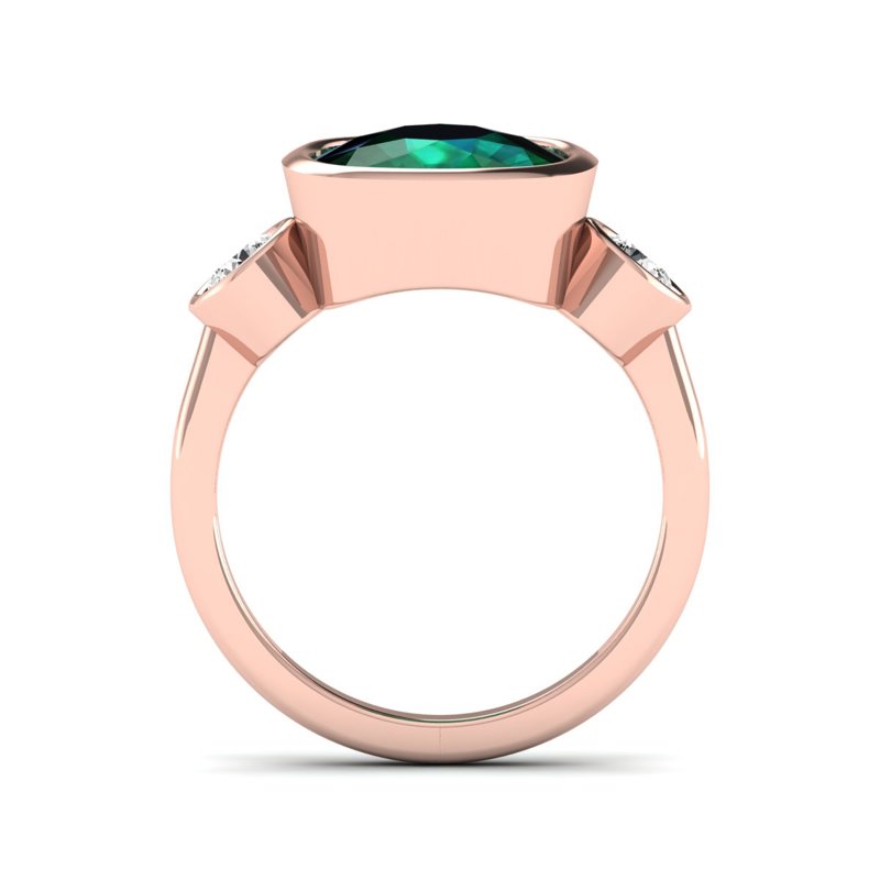 Rose Gold Laney 10ct Emerald Ring