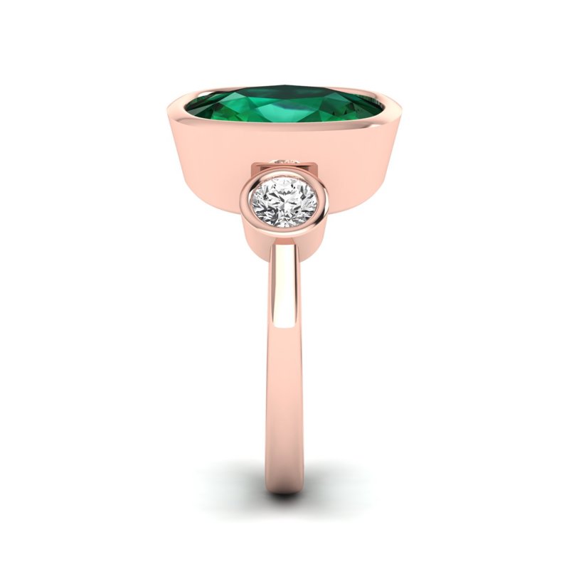 Rose Gold Laney 10ct Emerald Ring