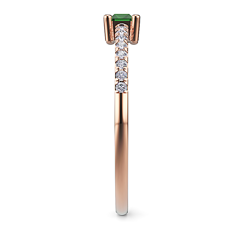 Rose Gold Emerald Grace Ring