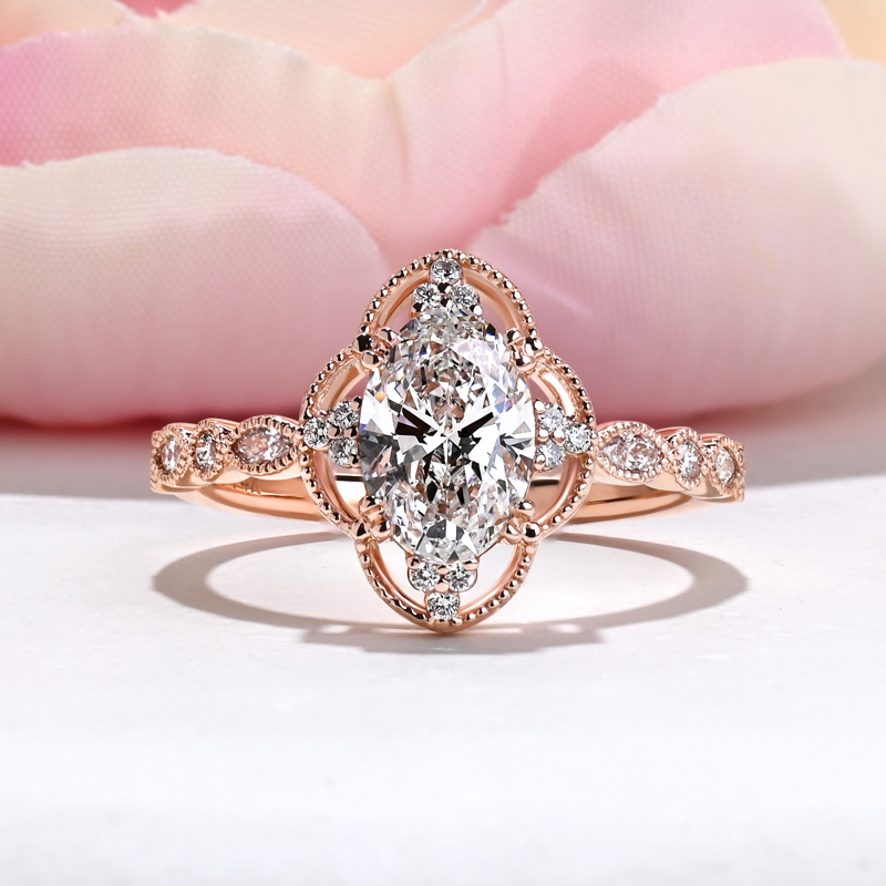 Rose Vintage Oval 1-1/3ct