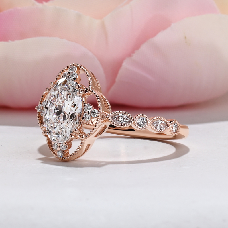 Rose Vintage Oval 1-1/3ct
