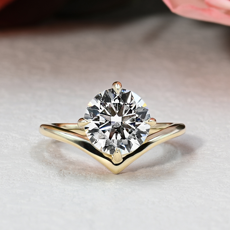 Chevron Compass 3-1/2ct Solitaire