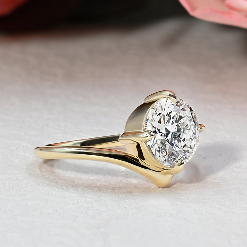 Chevron Compass 3-1/2ct Solitaire