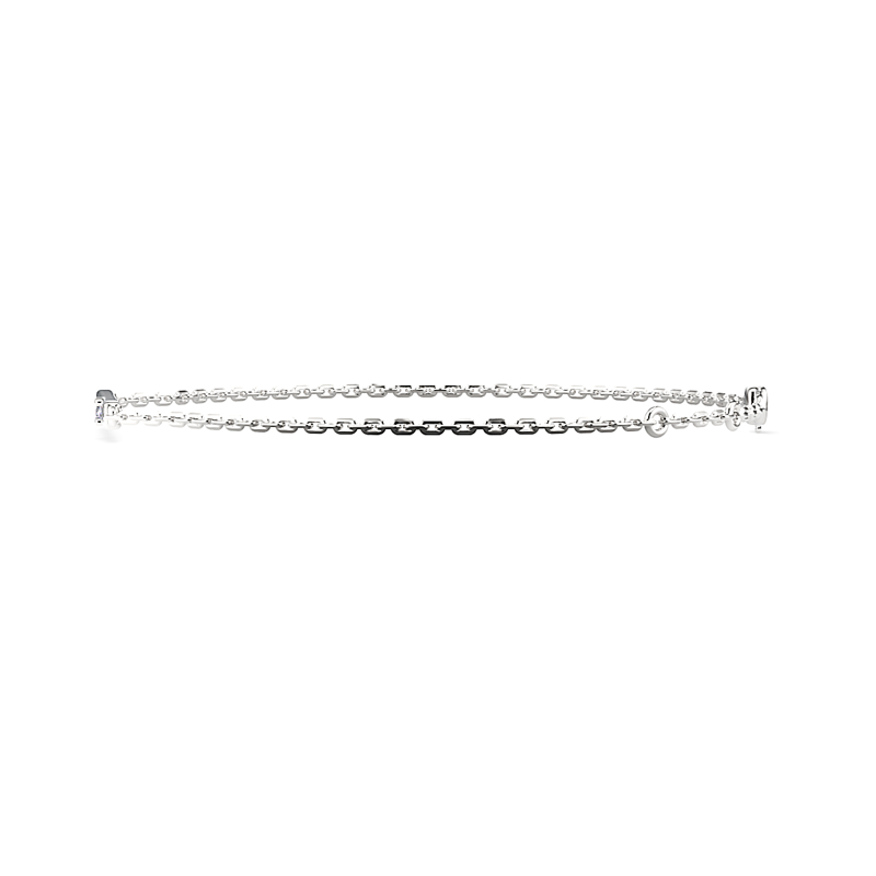 Silver Diamond Bar Bracelet