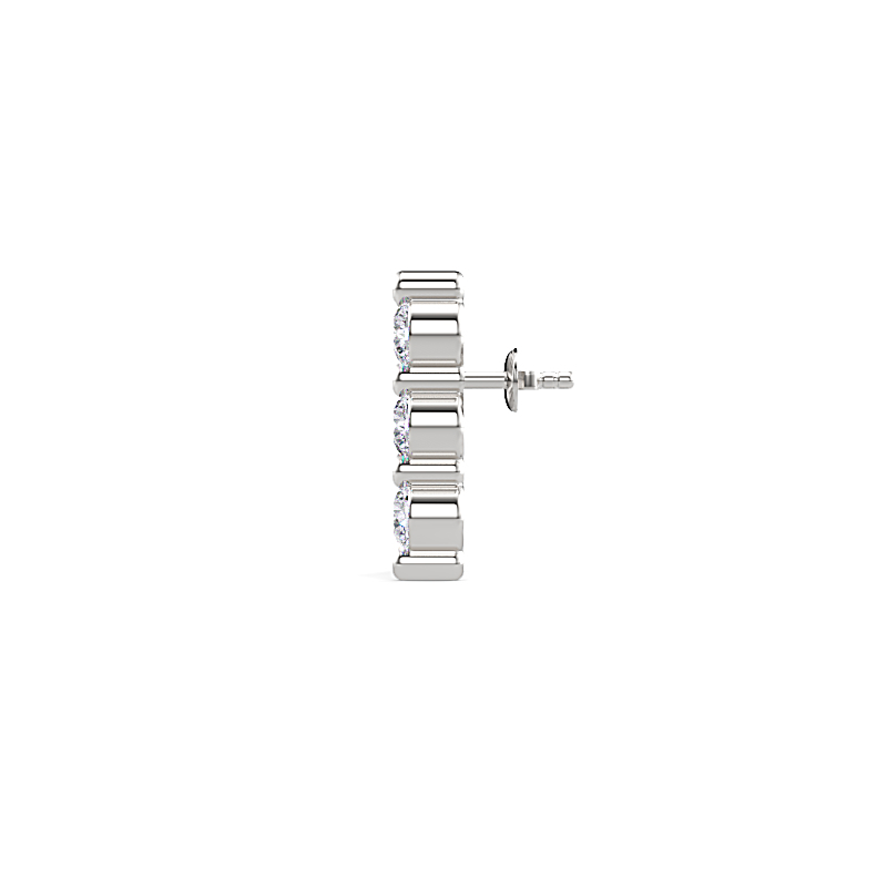 Silver Diamond Trilogy Earrings
