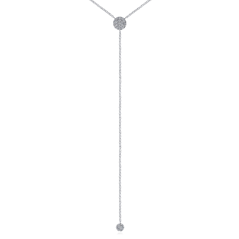Sterling Silver Y Knot Labgrown Diamond Necklace (1/4ctw)