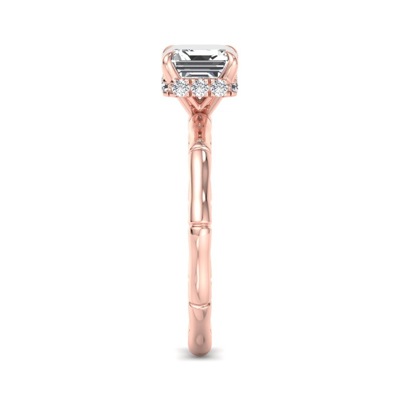 Rose Gold Brook Hidden Solitaire & 1ct Asscher Lab Grown Diamond Center
