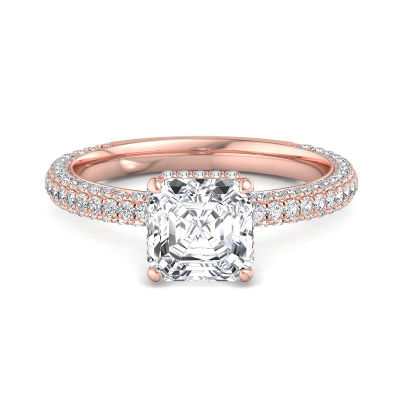 Rose Gold Luxury Scarlett & 1ct Asscher Lab Grown Diamond Center
