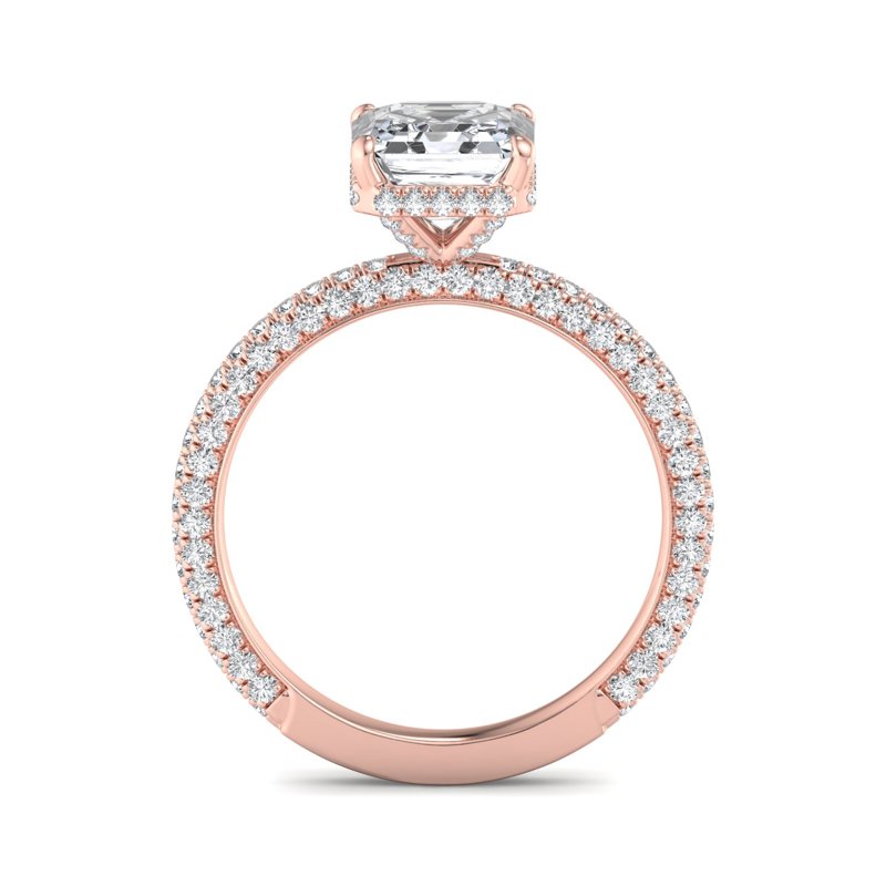 Rose Gold Luxury Scarlett & 1ct Asscher Lab Grown Diamond Center