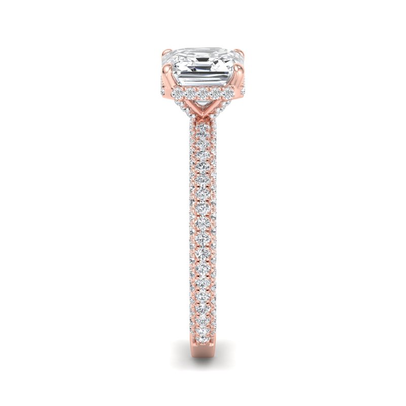 Rose Gold Luxury Scarlett & 1ct Asscher Lab Grown Diamond Center