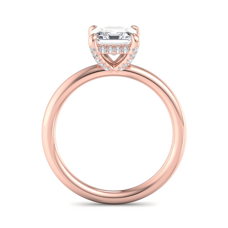 Rose Gold Delphine Solitaire & 1ct Asscher Lab Grown Diamond Center