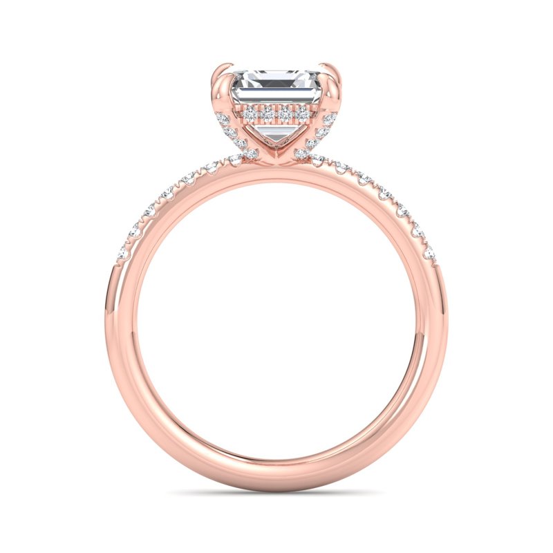 Rose Gold Classic Delphine & 1ct Asscher Lab Grown Diamond Center