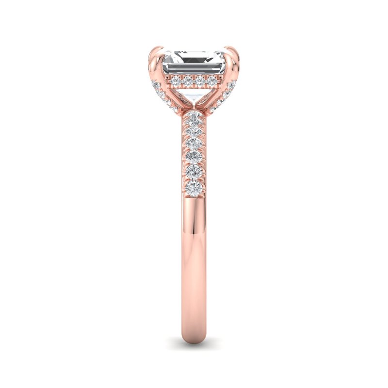 Rose Gold Classic Delphine & 1ct Asscher Lab Grown Diamond Center