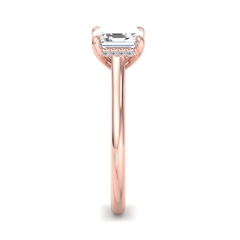 Rose Gold Alerie Hidden Halo & 1ct Asscher Lab Grown Diamond Center
