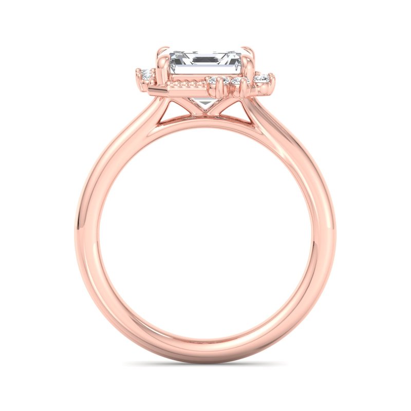 Rose Gold Calista Love & 1ct Asscher Lab Grown Diamond Center