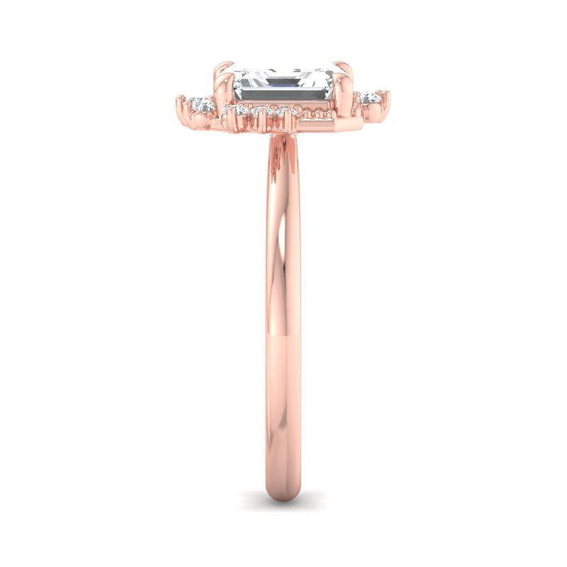 Rose Gold Calista Love & 1ct Asscher Lab Grown Diamond Center