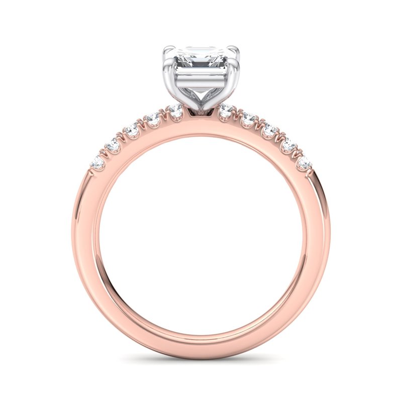 Rose Gold Mini Atlas (1/5ctw) & 1ct Asscher Lab Grown Diamond Center