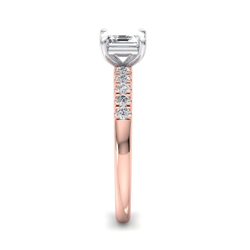 Rose Gold Mini Atlas (1/5ctw) & 1ct Asscher Lab Grown Diamond Center