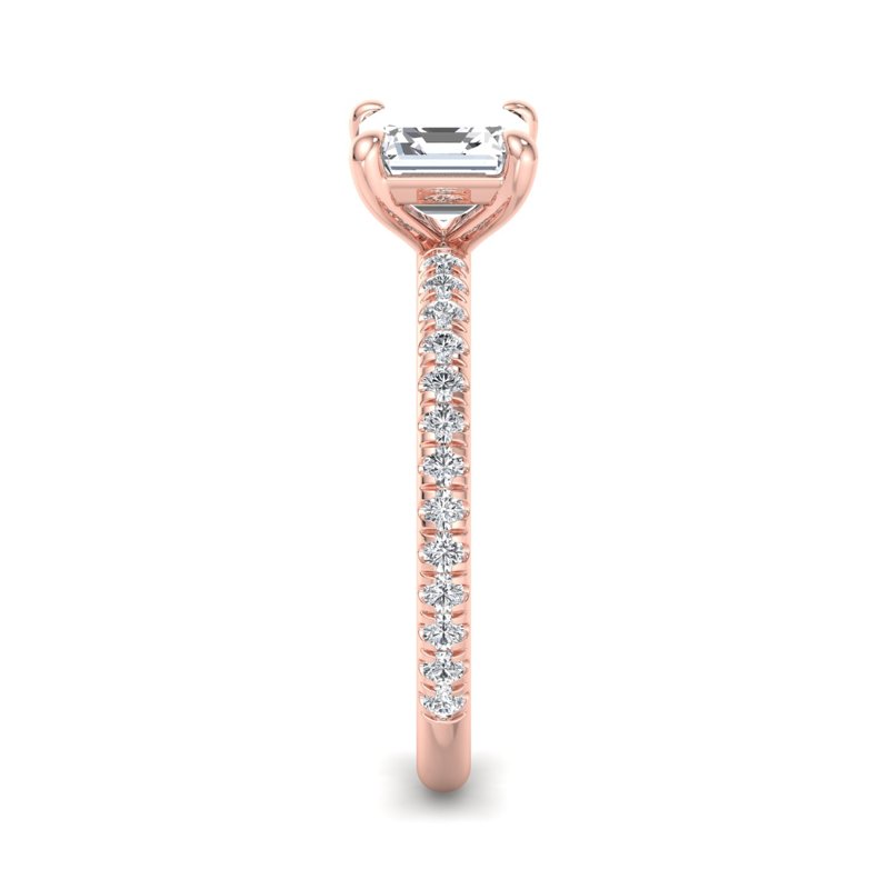 Rose Gold Classic Gala & 1ct Asscher Lab Grown Diamond Center