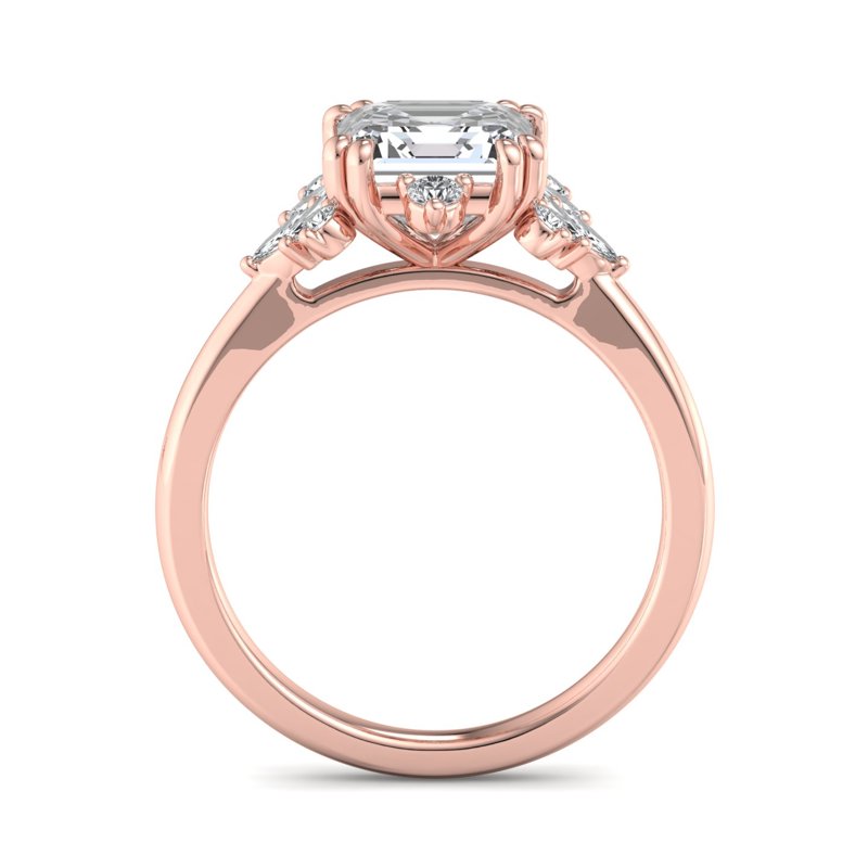 Rose Gold Petra Light & 1ct Asscher Lab Grown Diamond Center