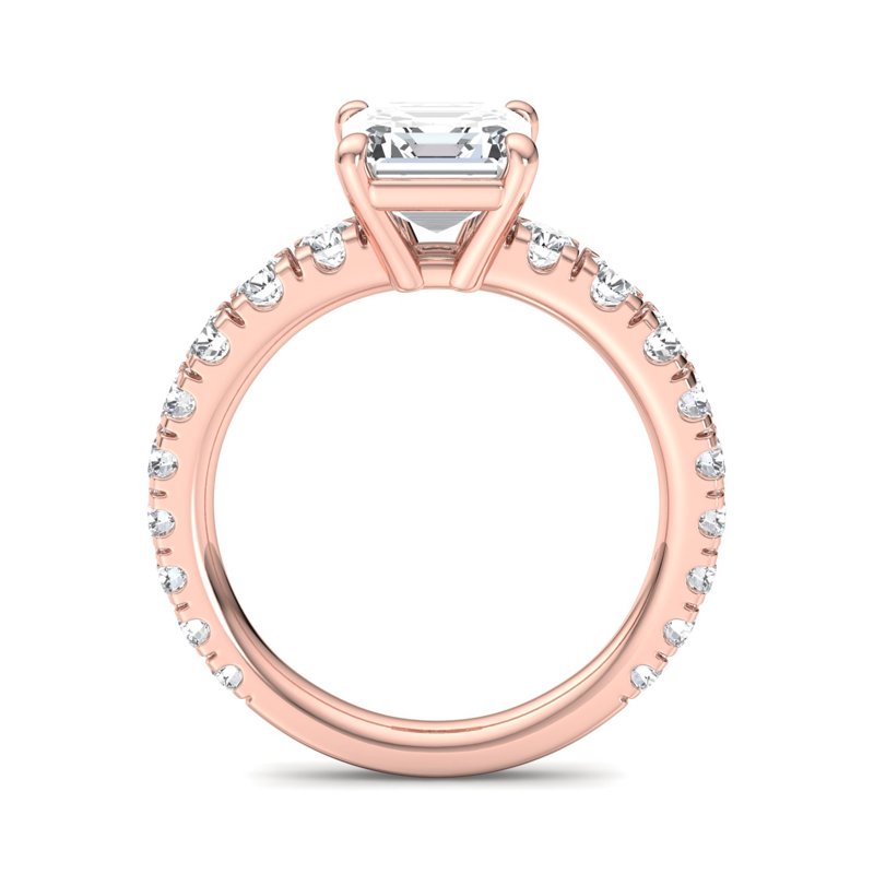 Rose Gold Luxe Blaire (4/5ctw) & 1ct Asscher Lab Grown Diamond Center