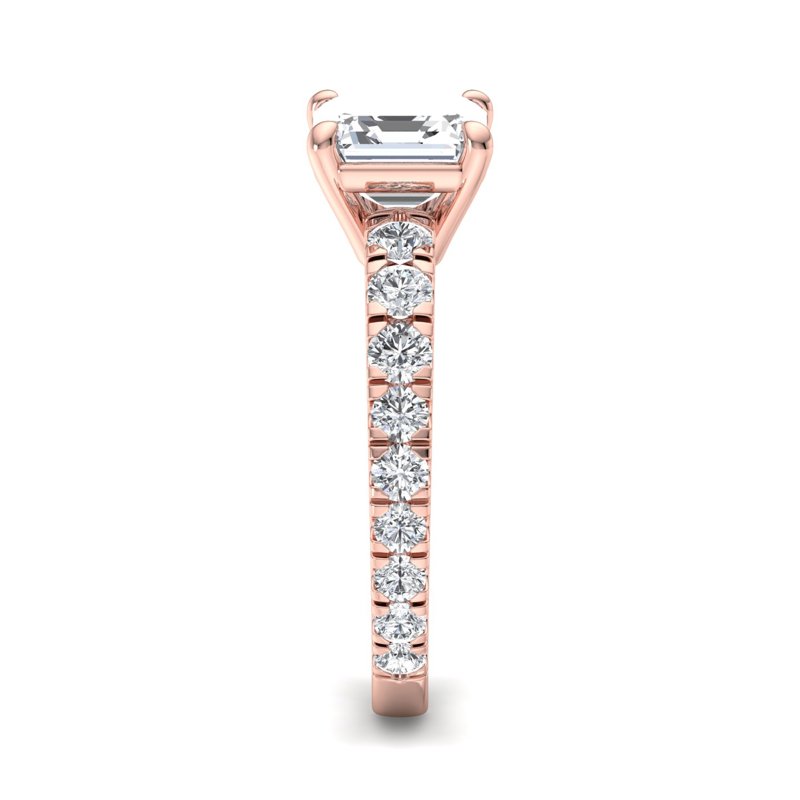 Rose Gold Luxe Blaire (4/5ctw) & 1ct Asscher Lab Grown Diamond Center