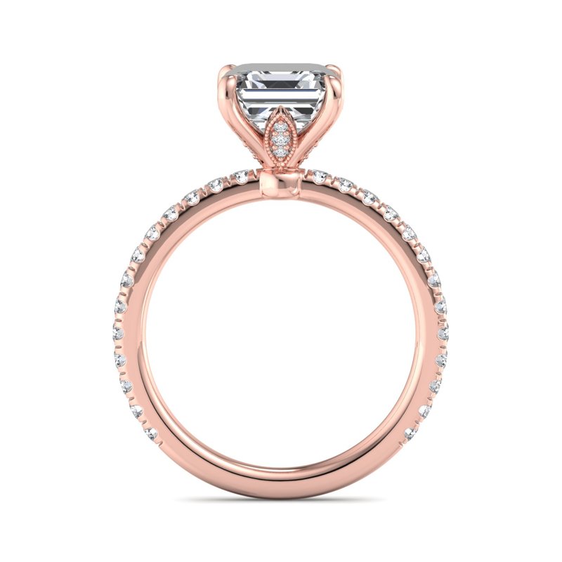 Rose Gold Luxe Mabel & 1ct Asscher Lab Grown Diamond Center
