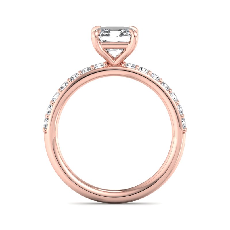 Rose Gold Mini Hannah (1/5ctw) & 1ct Asscher Lab Grown Diamond Center