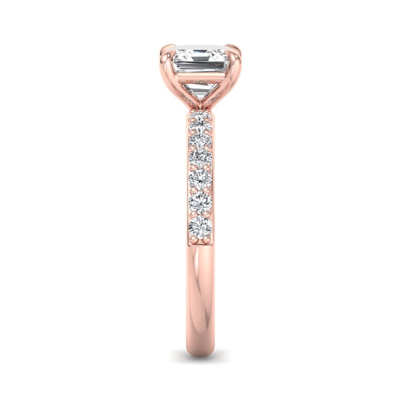 Rose Gold Mini Hannah (1/5ctw) & 1ct Asscher Lab Grown Diamond Center