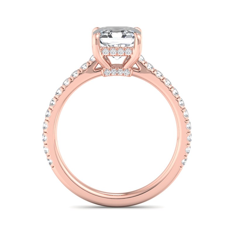 Rose Gold Luxury Alerie & 1ct Asscher Lab Grown Diamond Center