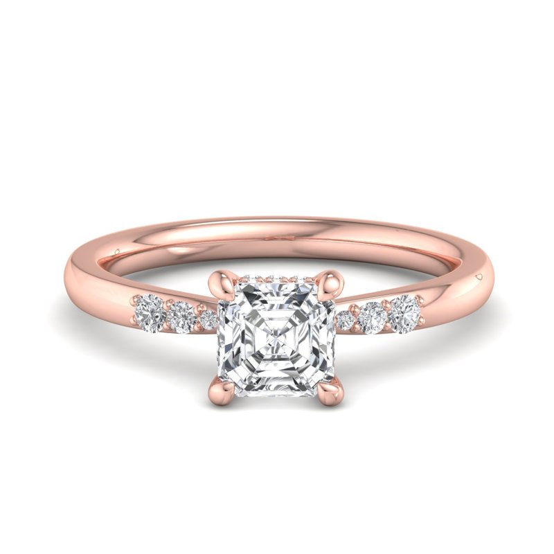 Rose Gold Janae & 1ct Asscher Lab Grown Diamond Center