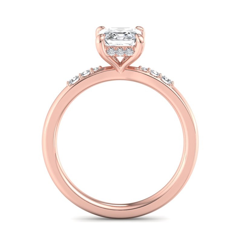 Rose Gold Janae & 1ct Asscher Lab Grown Diamond Center