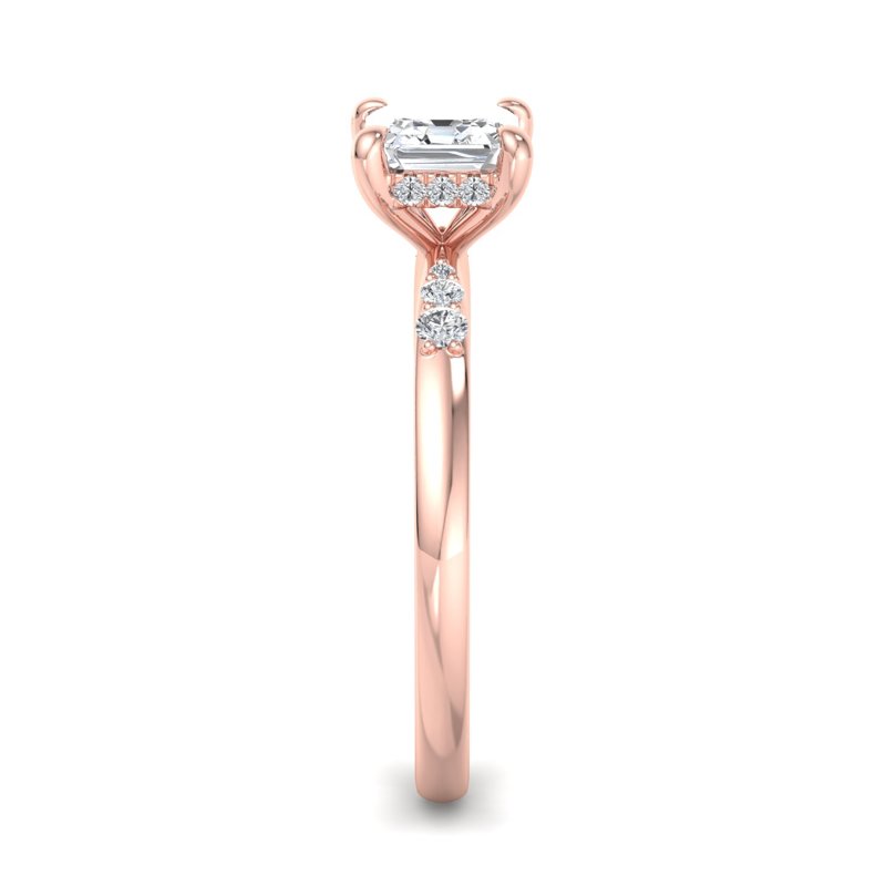 Rose Gold Janae & 1ct Asscher Lab Grown Diamond Center