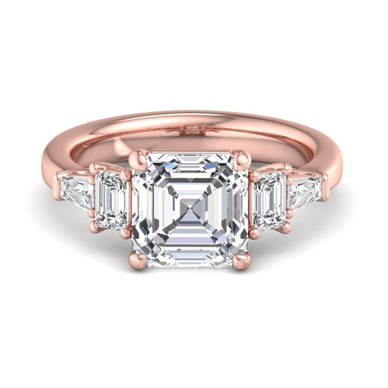 Rose Gold Maeve & 1ct Asscher Lab Grown Diamond Center