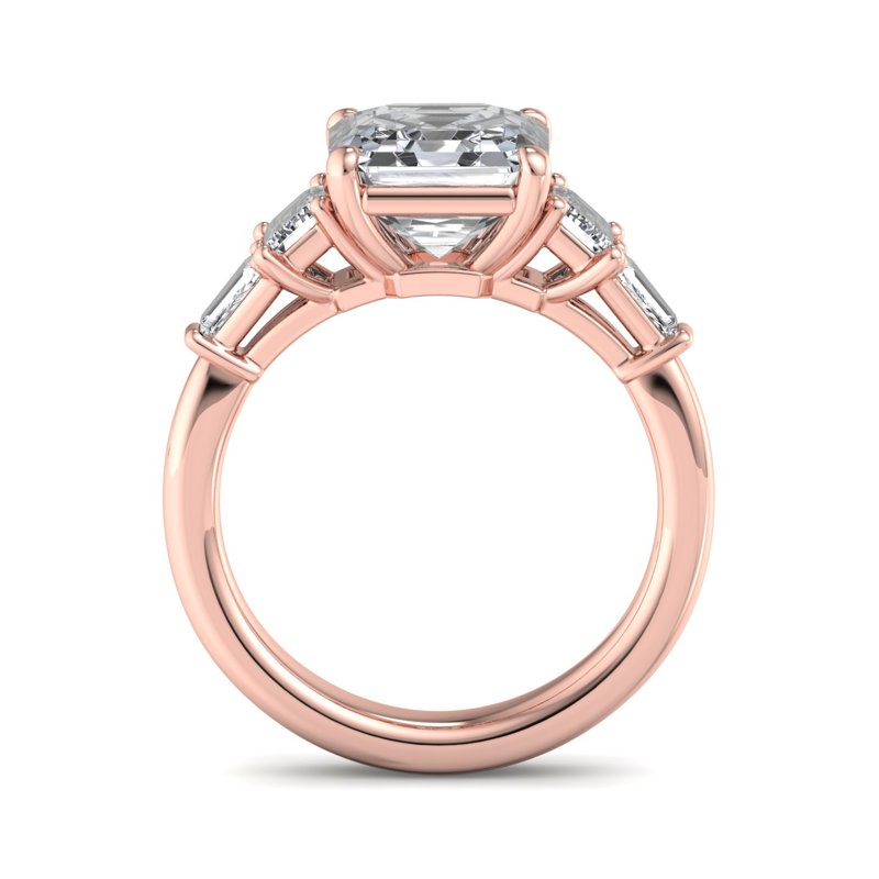 Rose Gold Maeve & 1ct Asscher Lab Grown Diamond Center