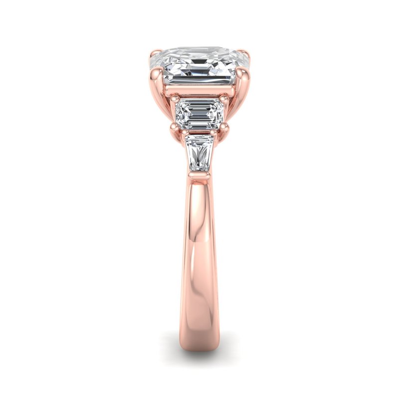 Rose Gold Maeve & 1ct Asscher Lab Grown Diamond Center