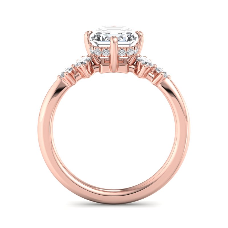 Rose Gold Julietta Hidden & 1ct Asscher Lab Grown Diamond Center