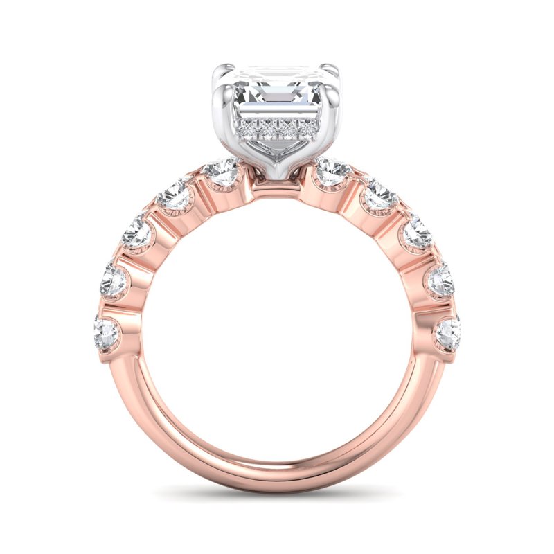Rose Gold Luxe Harper & 1ct Asscher Lab Grown Diamond Center