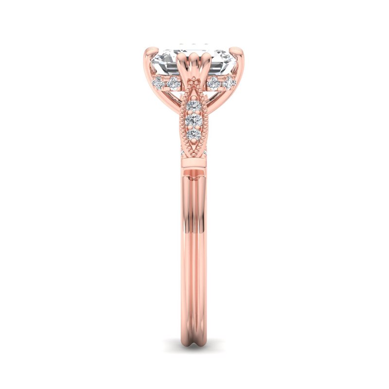 Rose Gold Boheme Arte & 1ct Asscher Lab Grown Diamond Center