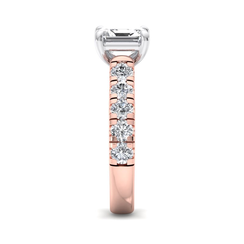Rose Gold Luxe Priscilla & 1ct Asscher Lab Grown Diamond Center