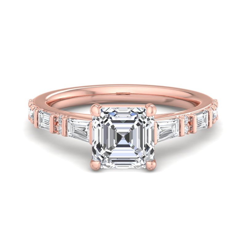 Rose Gold Grand Felicity & 1ct Asscher Lab Grown Diamond Center
