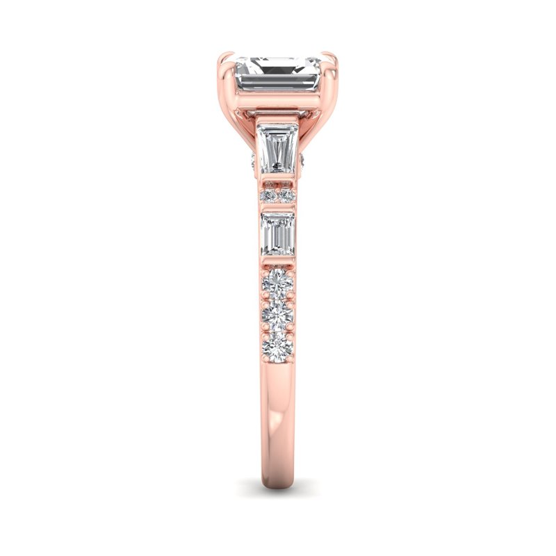Rose Gold Grand Felicity & 1ct Asscher Lab Grown Diamond Center