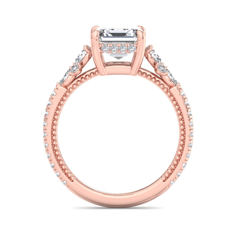 Rose Gold Rosalind Hidden & 1ct Asscher Lab Grown Diamond Center