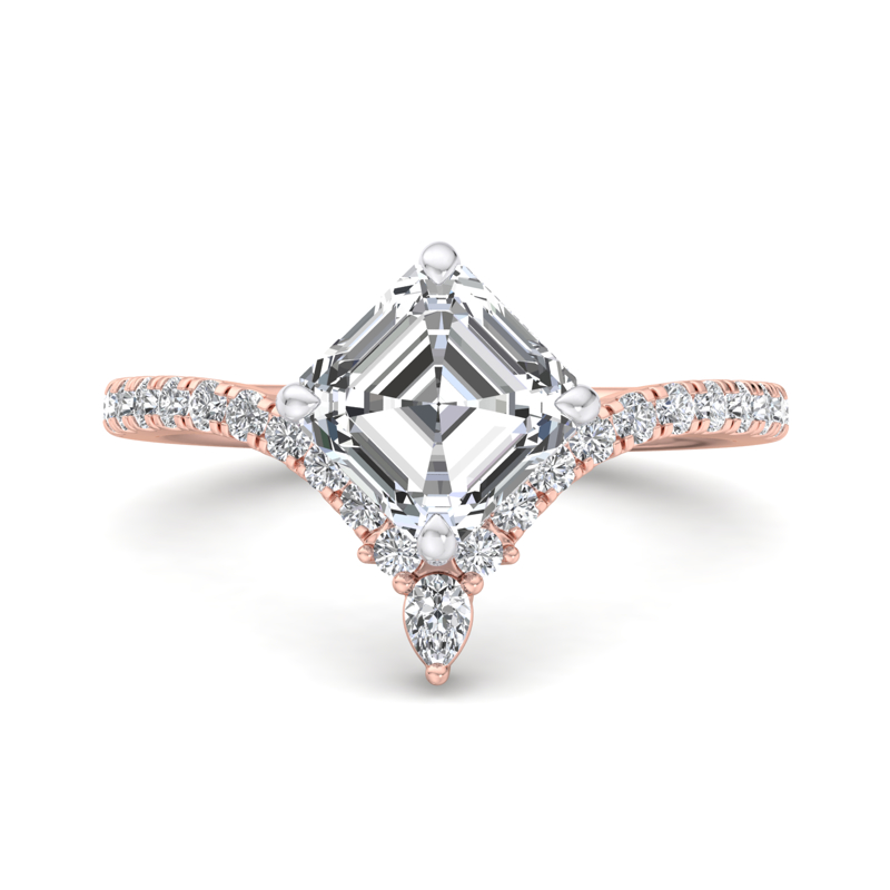 Rose Gold Grand Avalon & 1ct Asscher Lab Grown Diamond Center