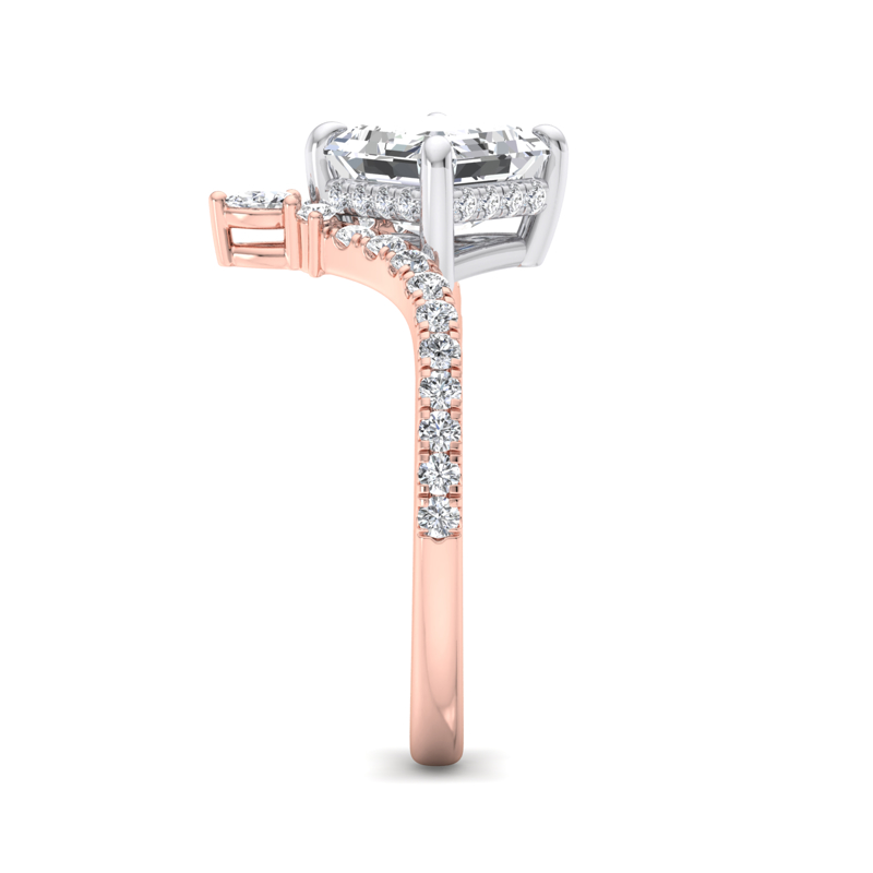 Rose Gold Grand Avalon & 1ct Asscher Lab Grown Diamond Center