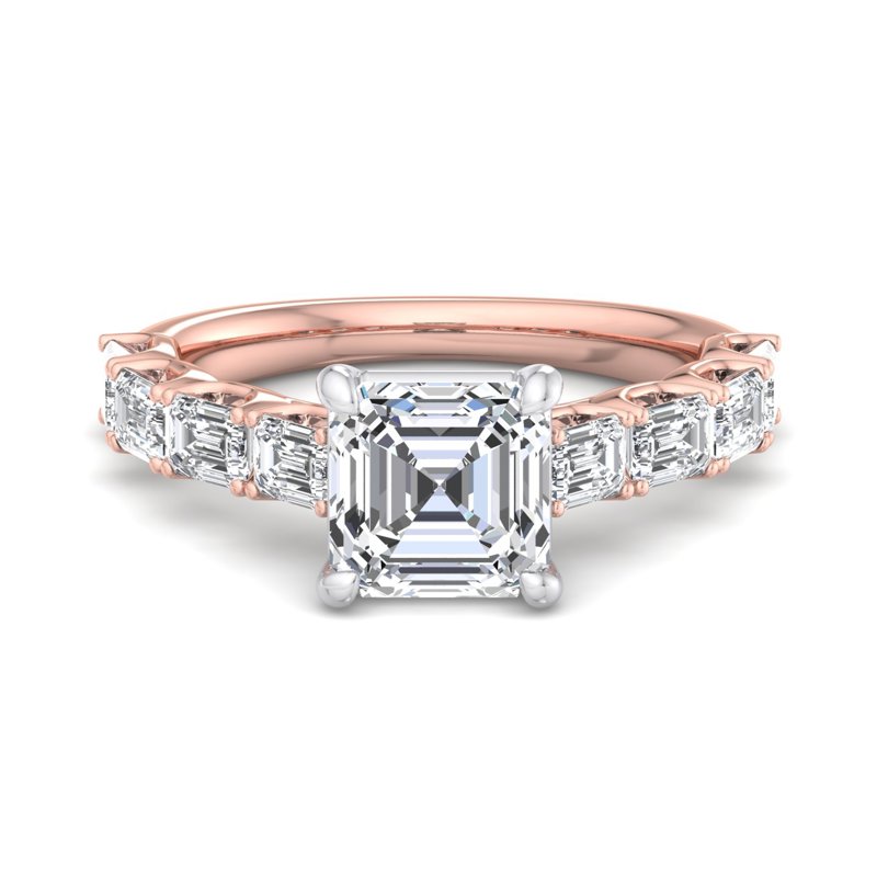 Rose Gold Grand Denali & 1ct Asscher Lab Grown Diamond Center